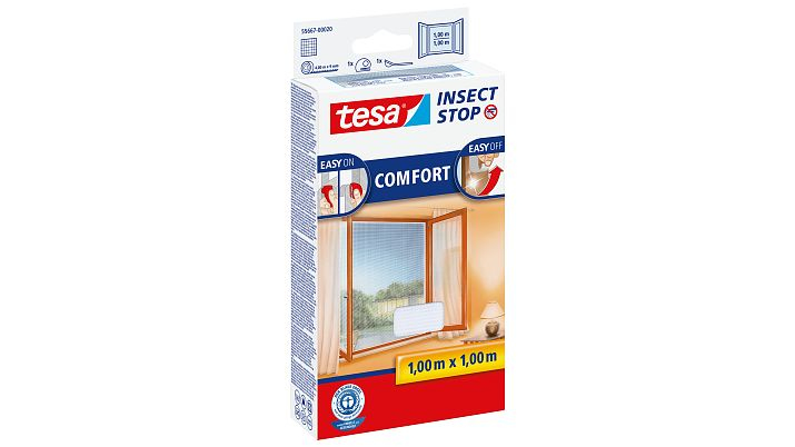 TESA 55667-20 Moskitonetz Fenster Weiß
