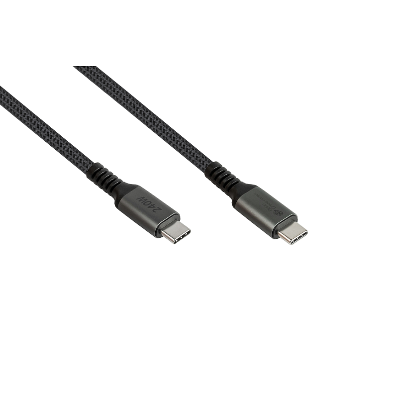 Alcasa 2240-CCT005A USB Kabel USB 2.0 0,5 m USB C Schwarz