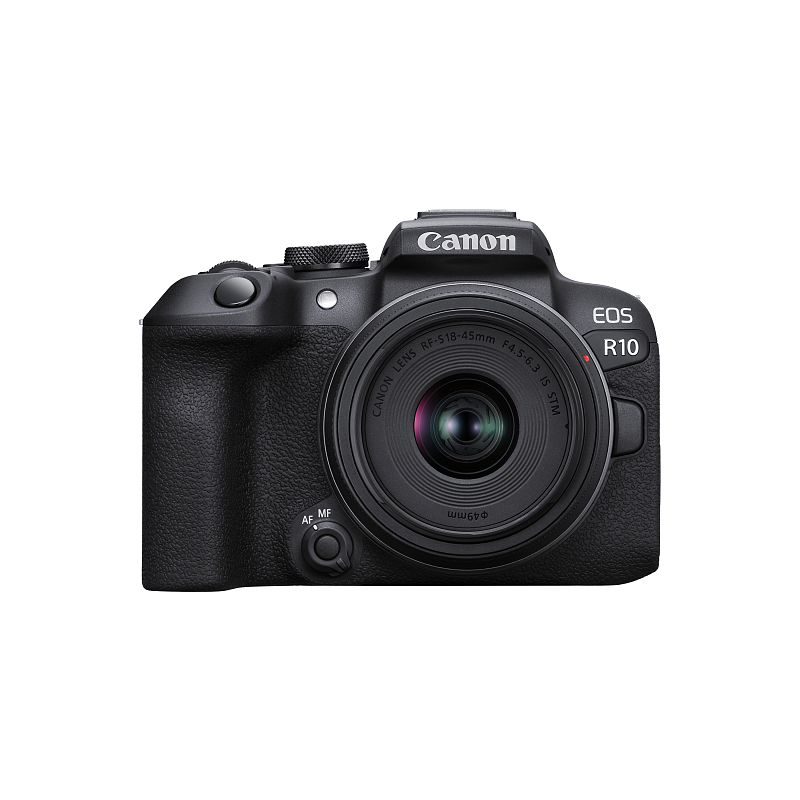 Canon EOS R10 + RF-S 18-45mm F4.5-6.3 IS STM MILC 24,2 MP CMOS 6000 x 4000 Pixel Schwarz