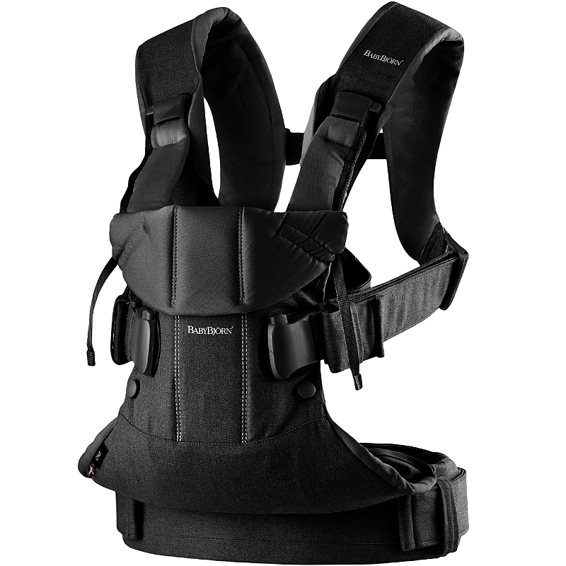 BabyBjorn 098023 Weiche Babytrage Baumwolle Schwarz