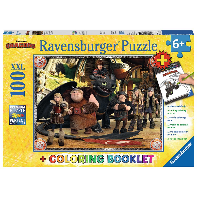 Ravensburger Kinderpuzzle - Dragons, Hicks und seine Freunde