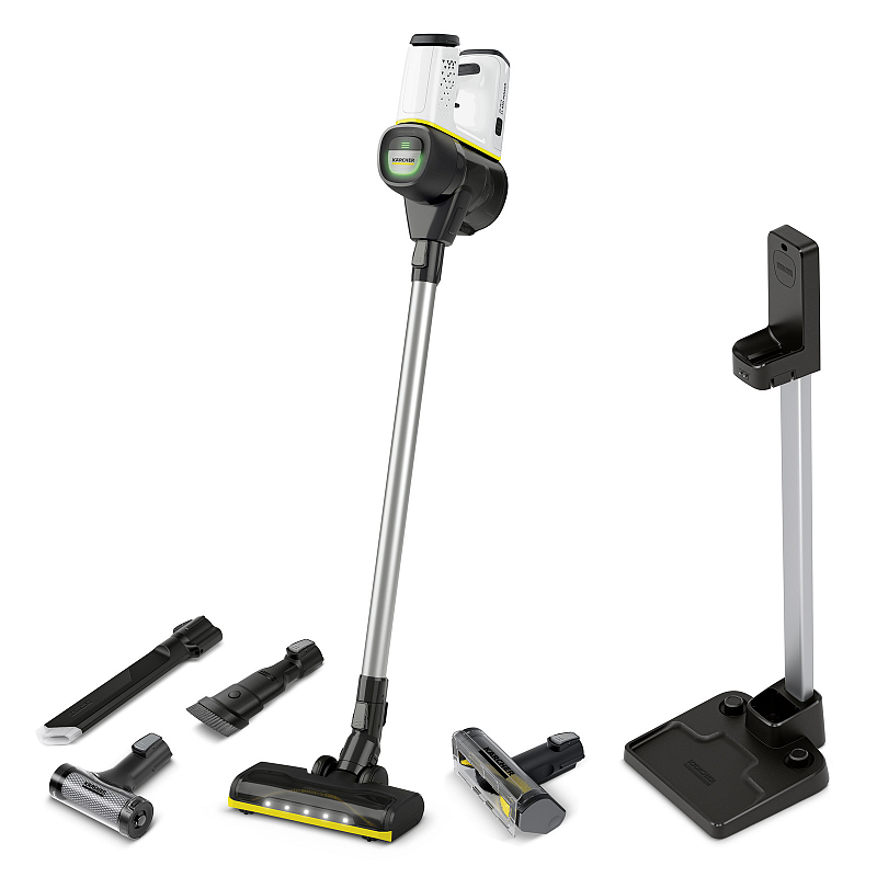 Kärcher VC 6 Cordless ourFamily Extra 2-in-1-Stabstaubsauger Akku Trocken HEPA Beutellos 250 W Schwarz, Gelb