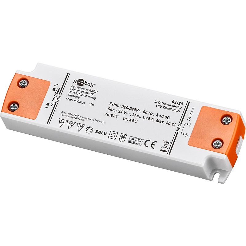 Goobay 62120 electronic transformer Für die Nutzung im Innenbereich geeignet Elektronischer Beleuchtungstransformator 30 W