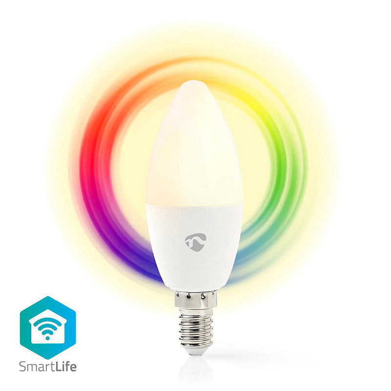 Nedis WIFILC11WTE14 LED-Lampe Multi, Warmweiß 2700 K 4,5 W E14 G