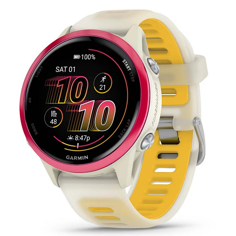 Garmin Forerunner 570 3,05 cm (1.2") AMOLED 42 mm Digital 390 x 390 Pixel Touchscreen Pink, Weiß WLAN GPS