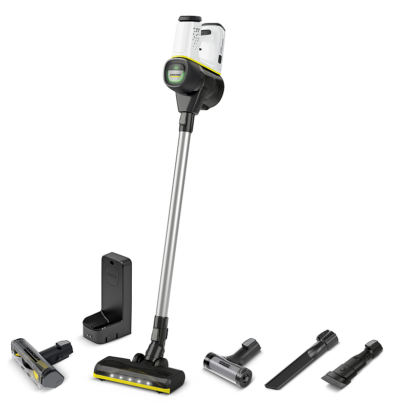 Kärcher VC 6 Cordless Premium OurFamily Pet 2-in-1-Stabstaubsauger Akku Trocken HEPA Beutellos 250 W Schwarz, Gelb