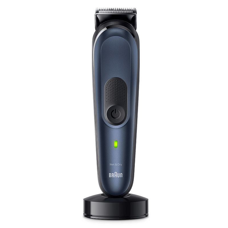 Braun 10-in-1 Styling-Set 7 MGK7410 Bart, Körper, Haar. Mit Metallklinge, 100 Min. Akkulaufzeit, Aufbewahrungsbeutel, in Blau