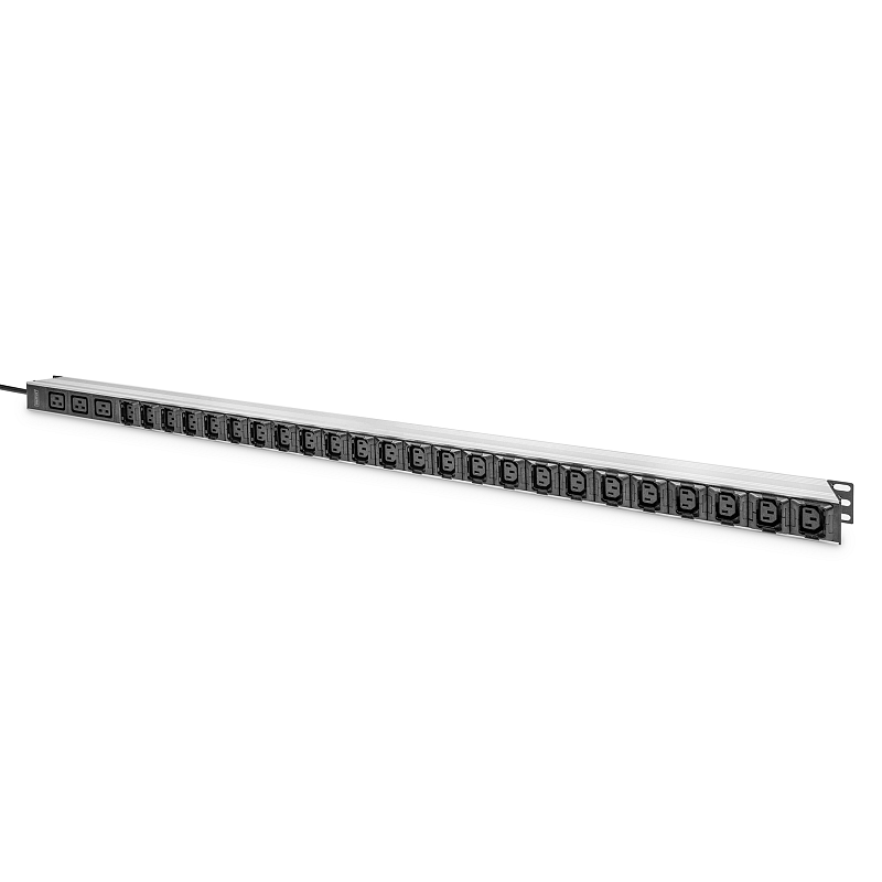 Digitus Basis IT PDU, 1-phasig 16A, 24 x C13, 3 x C19, 3 m Zuleitung, IEC 60309 16 A Stecker