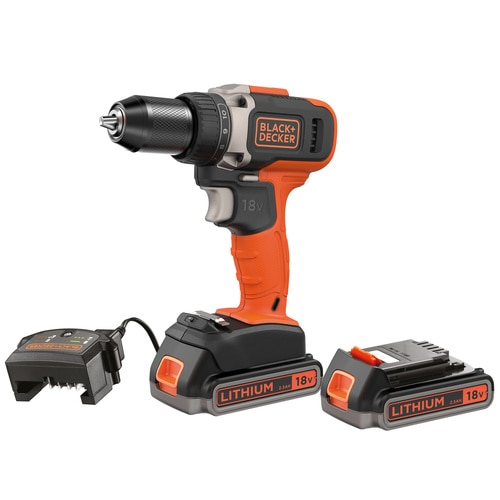 Black & Decker BCD002ME2K Bohrmaschine 1400 RPM Ohne Schlüssel 1,25 kg Schwarz, Orange