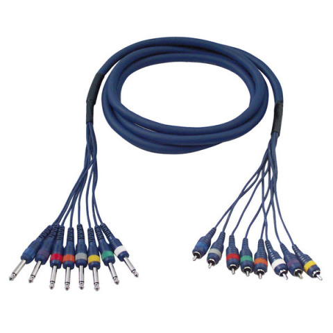 DAP-Audio FL64300 Audio-Kabel 3 m 3.5mm 8 x RCA Schwarz