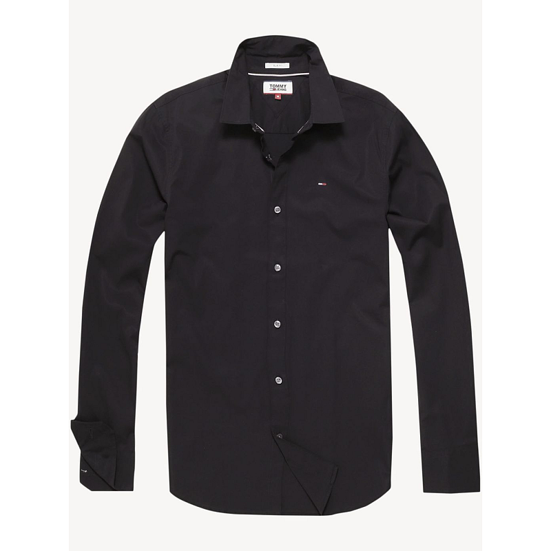 Tommy Hilfiger 8719701014040 Shirt/Top Hemd Knopfleiste Langärmlig Baumwolle, Elastan