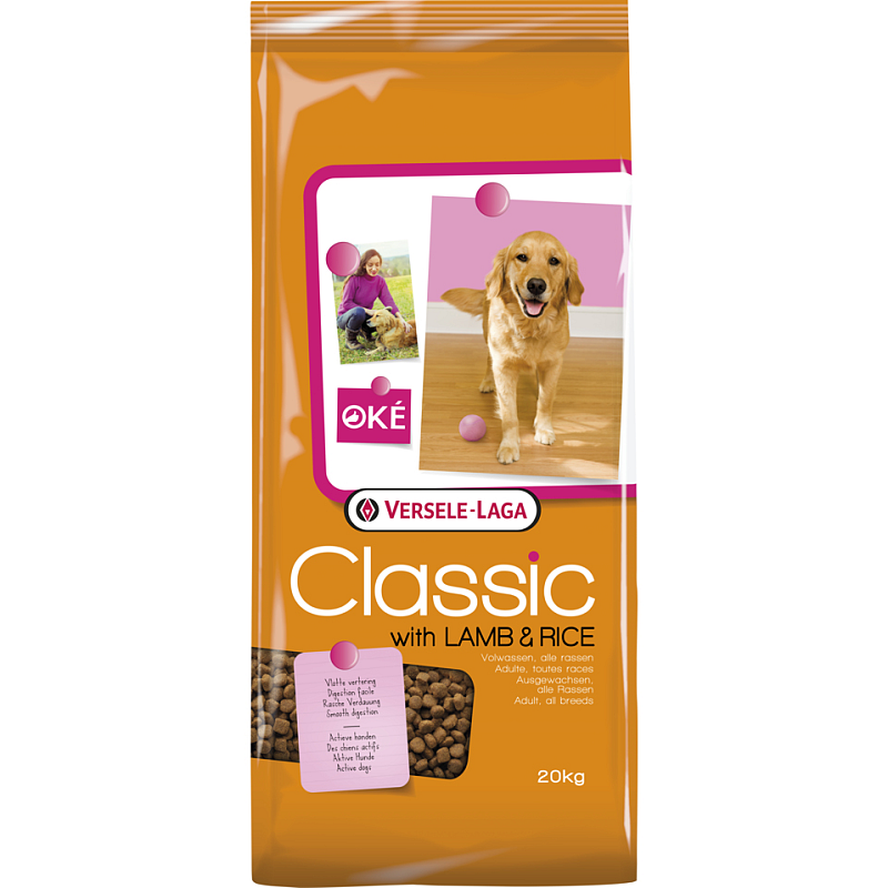 Versele-Laga 5410340380178 Hunde-Trockenfutter 20 kg Lamm, Reis