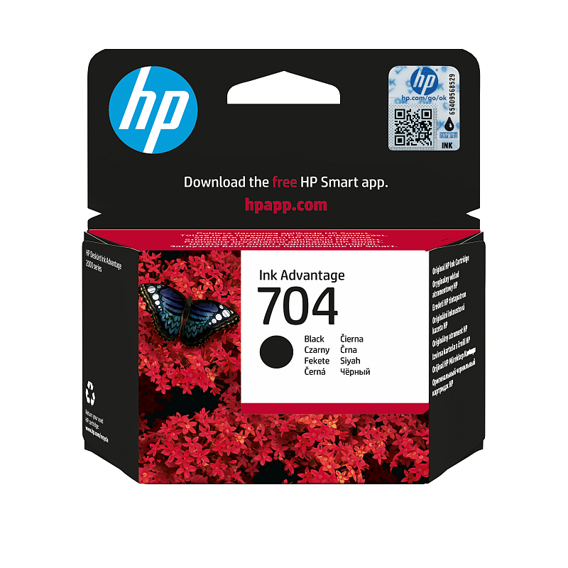 HP 704 Schwarz Original Ink Advantage Druckerpatrone
