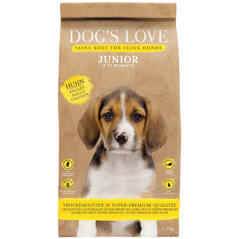 Dog's Love DDJ12000CH Hunde-Trockenfutter 12 kg Welpe Huhn