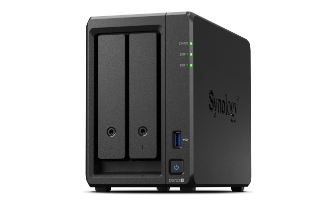 Synology DiskStation DS723+ NAS & Speicherserver Tower Ryzen Embedded R1600 2 GB DDR4 DiskStation Manager Schwarz