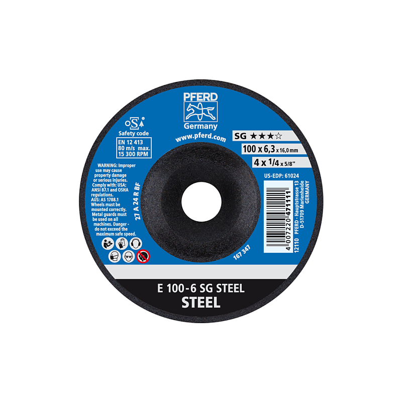 PFERD E 100-6 SG STEEL/16,0 Rotierendes Schleifwerkzeug Zubehör Metall