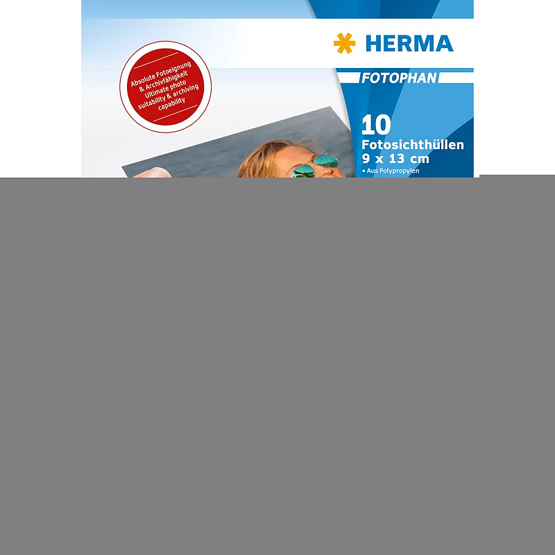 HERMA Fotophan Fotosichthüllen 9x13 cm hoch schwarz 10 Hüllen