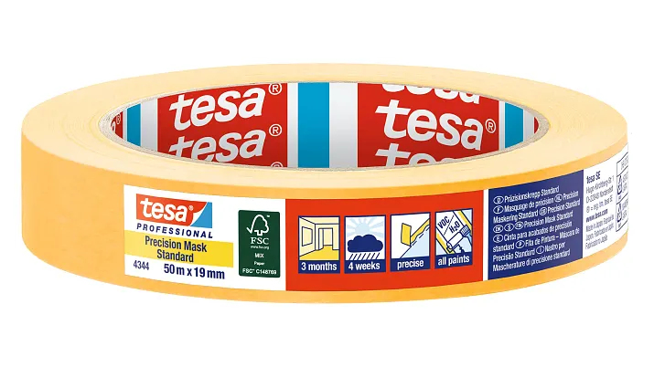 TESA Professional 4344 50 m Allzweck-Klebeband Für die Nutzung im Innenbereich geeignet Für die Nutzung im Außenbereich geeignet Papier Orange