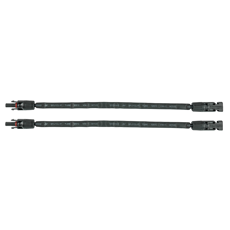 Kabelmeister Solar-Fensterdurchführung MC4 kompatibel, 2er Set, schwarz, flexible Länge: 30 cm
