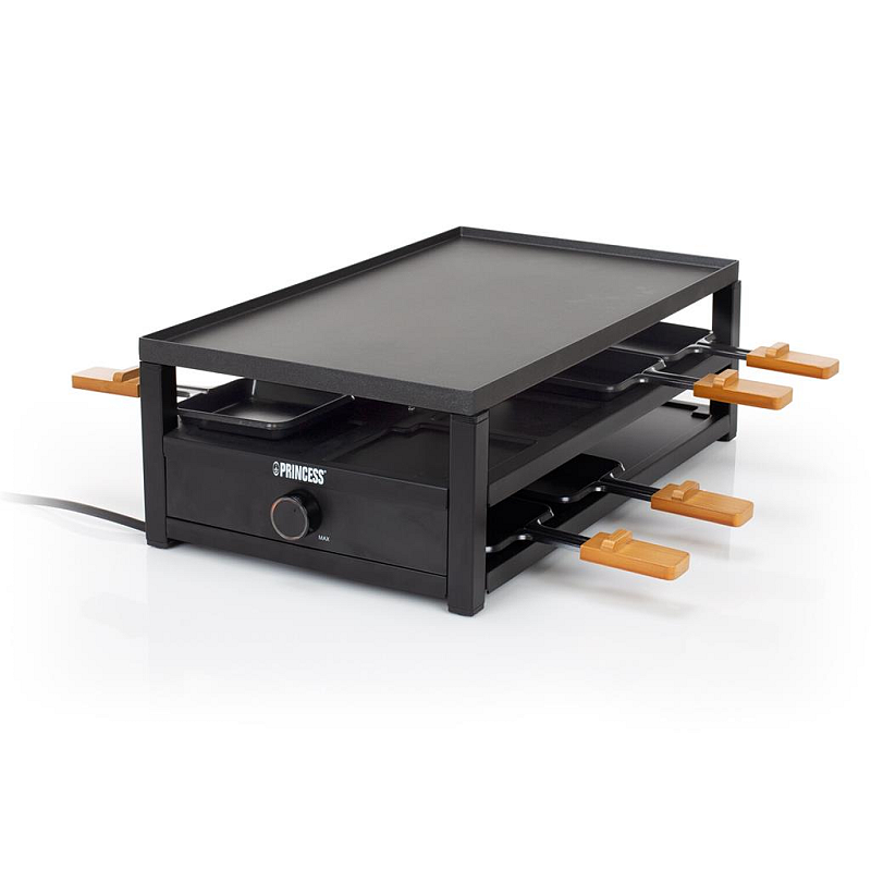 Princess 162655 Raclette Grill 8 Person(en) 1300 W Schwarz