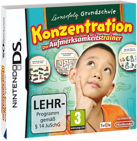 Tivola Lernerfolg Grundschule Konzentration - Der Aufmerksamkeitstrainer Deutsch, Englisch Nintendo DS