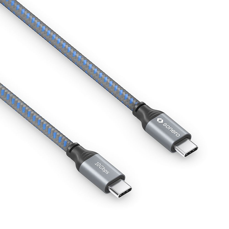sonero SPC-U330-010 USB Kabel USB 3.2 Gen 2 (3.1 Gen 2) 1 m USB C Blau, Grau