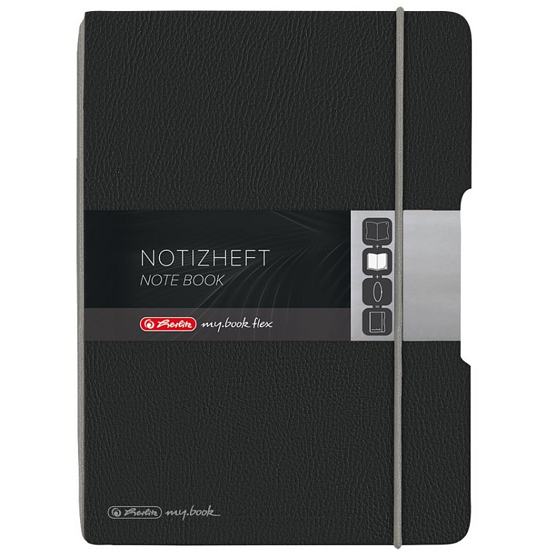 Herlitz my.book Notizbuch A5 40 Blätter Schwarz