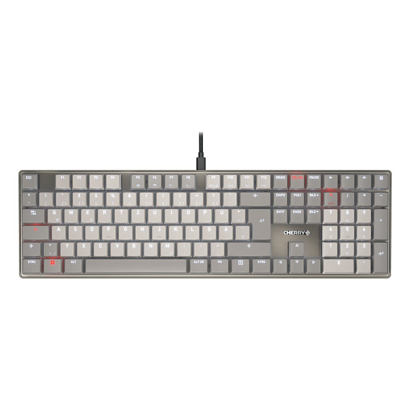 CHERRY KC 500 MX LP Tastatur Heimbüro USB QWERTZ Deutsch Grau