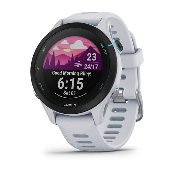 Garmin Forerunner 255S 2,79 cm (1.1") 41 mm Digital 218 x 218 Pixel Touchscreen Schwarz, Weiß GPS