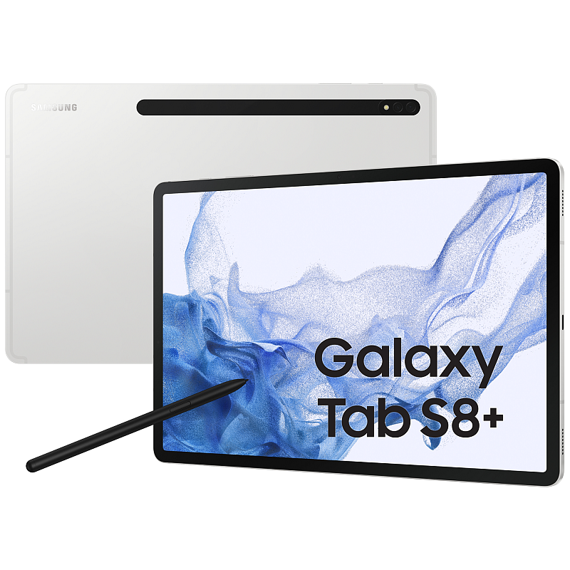 Samsung Galaxy Tab S8+ 5G SM-X806B Snapdragon LTE 128 GB 31,5 cm (12.4") 8 GB Wi-Fi 6E (802.11ax) Android 12 Silber