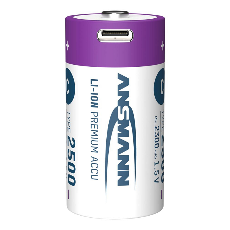 Ansmann 1313-0004 Haushaltsbatterie Wiederaufladbarer Akku C Lithium-Ion (Li-Ion)