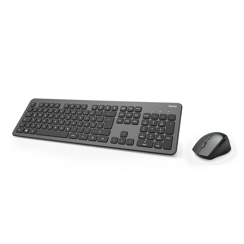 Hama KMW-700 Tastatur Maus enthalten Haus RF Wireless QWERTZ Deutsch Anthrazit, Schwarz