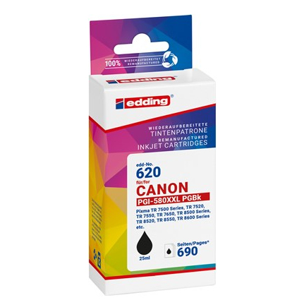 Edding EDD-620 Druckerpatrone, schwarz kompatibel zu Canon PGI-580XXLBK