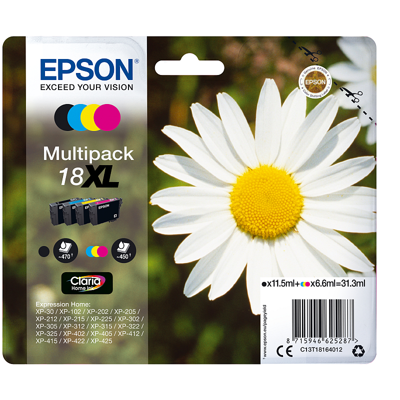 Epson Daisy Multipack 4 Farben 18XL Claria Home Ink