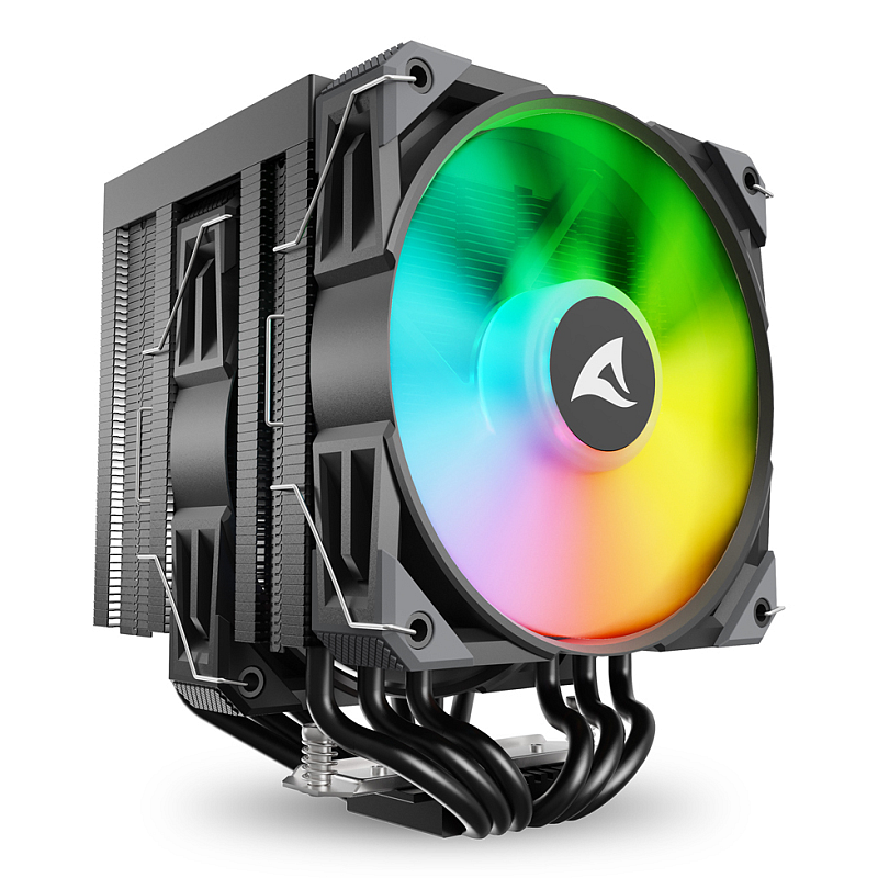 Sharkoon A60 RGB Prozessor Luftkühlung 12 cm Schwarz 1 Stück(e)