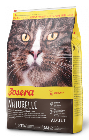 Josera Naturelle Katzen-Trockenfutter 10 kg Adult Karotte, Geflügel, Süßkartoffeln
