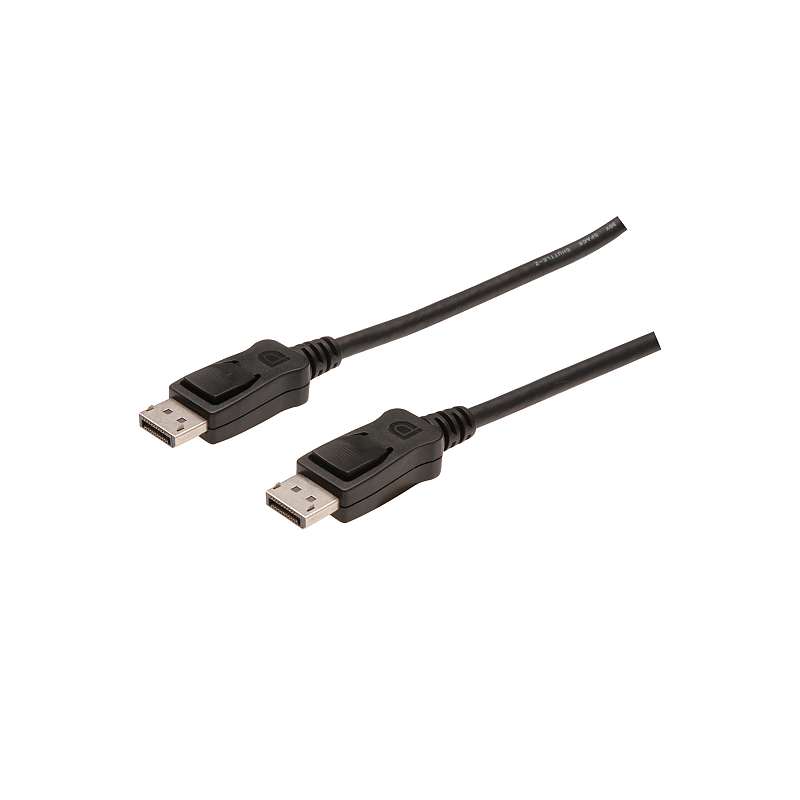 ASSMANN Electronic DisplayPort Anschlusskabel, DP St/St, 1.0m, m/Verriegelung, Ultra HD 4K, sw