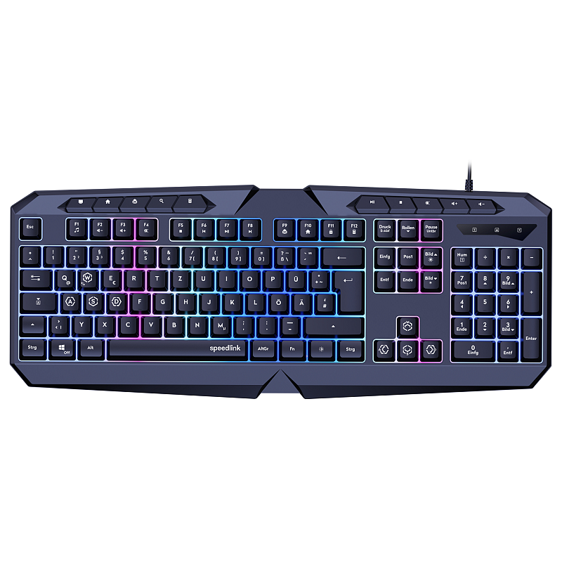 SPEEDLINK LUDICIUM Tastatur Gaming USB QWERTZ Deutsch Schwarz