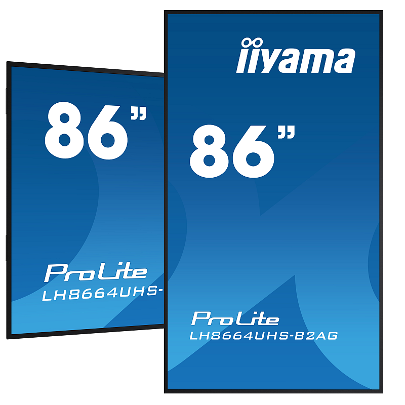 iiyama LH8664UHS-B2AG Signage-Display Digital Signage Flachbildschirm 2,17 m (85.6") WLAN 500 cd/m² 4K Ultra HD Schwarz Eingebauter Prozessor Android 11 24/7