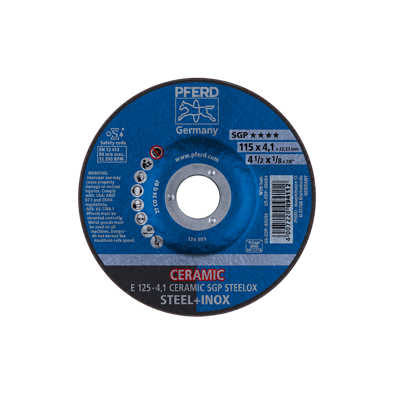 PFERD E 125-4,1 CERAMIC SGP STEELOX Rotierendes Schleifwerkzeug Zubehör Metall