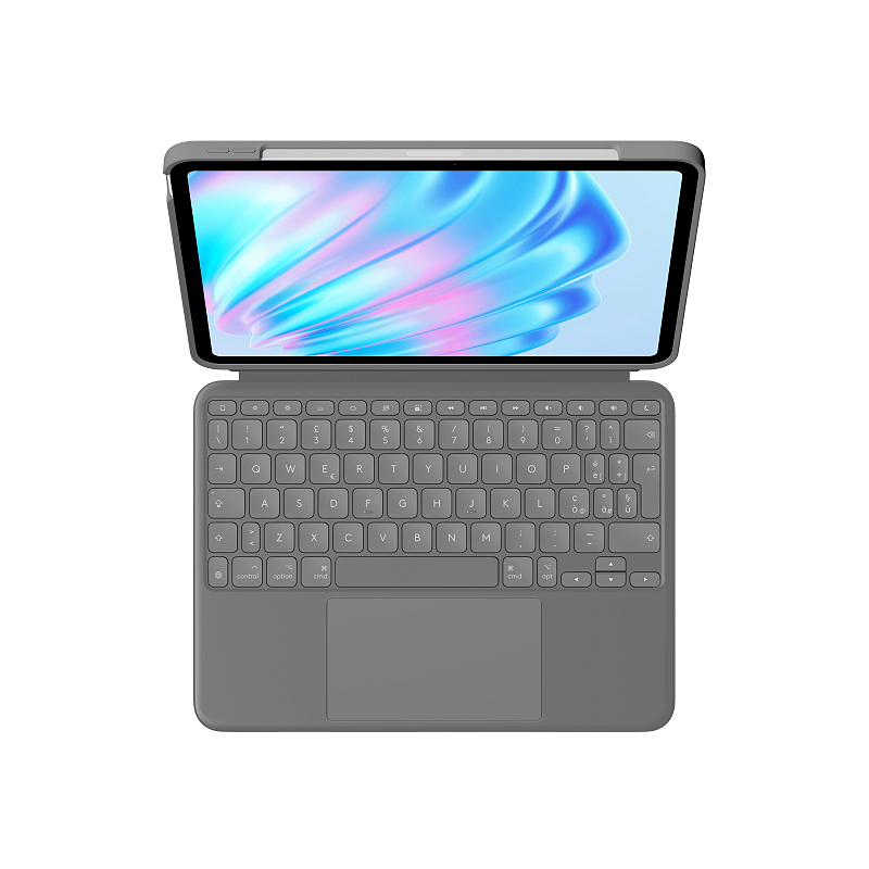 Logitech Combo Touch QWERTY Italienisch Smart Connector Grau