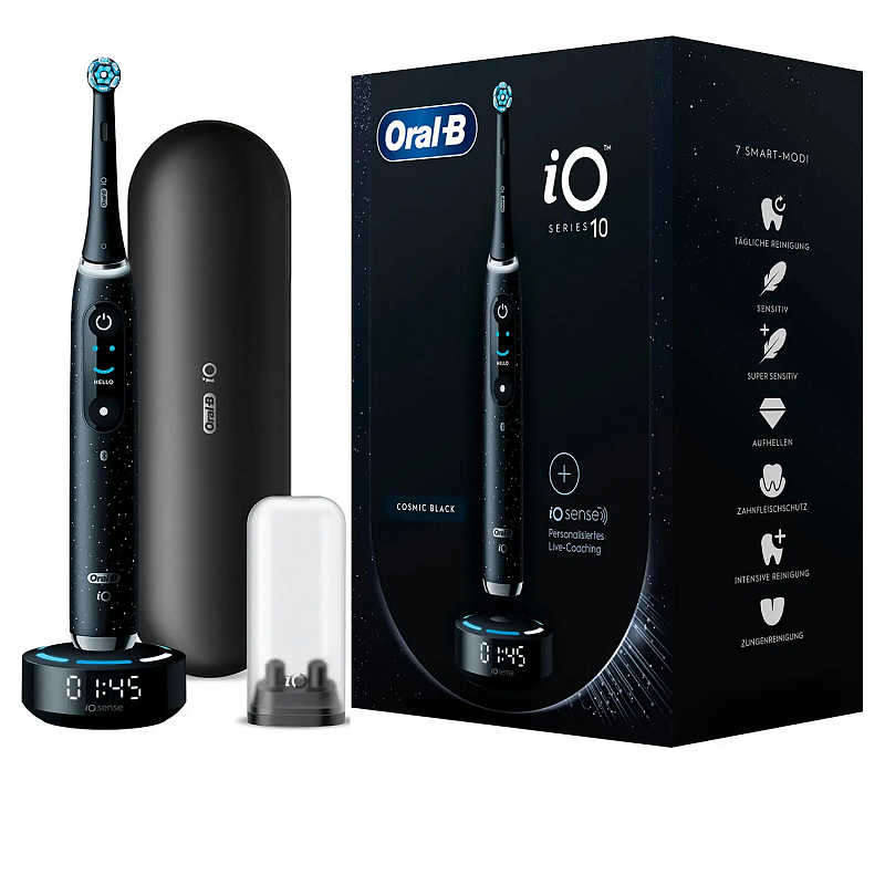 Oral-B iO Series 10 Erwachsener Rotierende-vibrierende Zahnbürste Schwarz