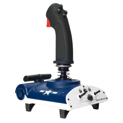 Saitek Pacific AV8R FlightStick Schwarz, Blau, Weiß Joystick Analog / Digital Playstation 3