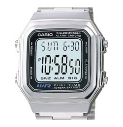 Casio A178WA-1ADF Uhr Armbanduhr Elektronisch Edelstahl