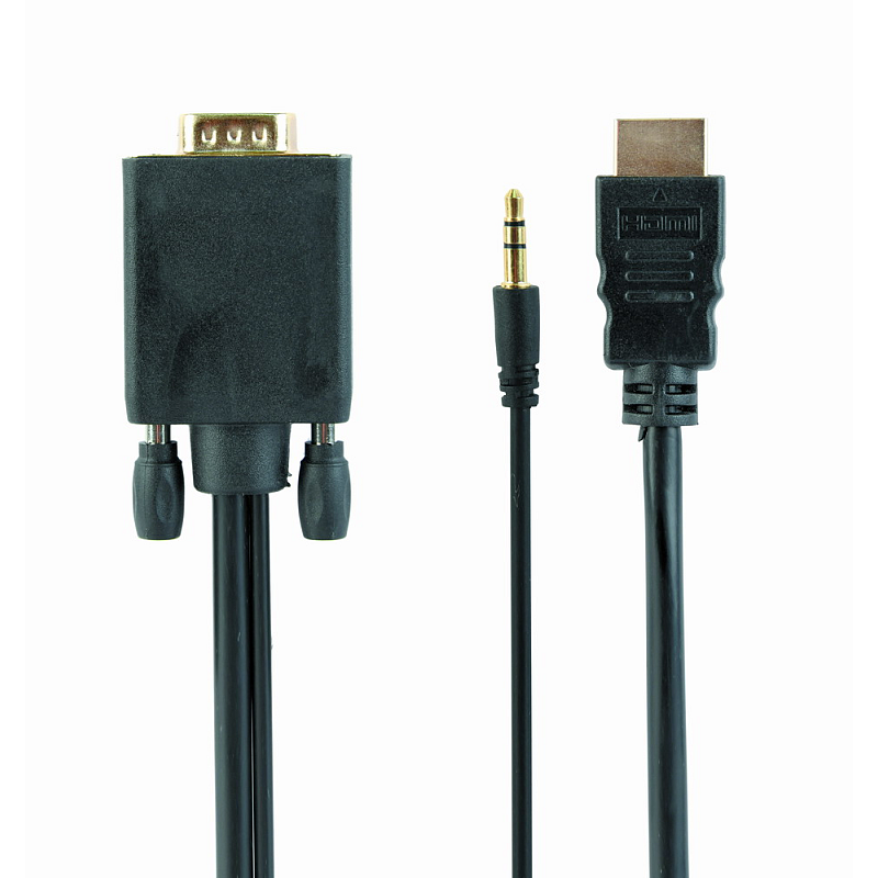Gembird A-HDMI-VGA-03-10 Videokabel-Adapter 3 m HDMI + 3.5mm VGA (D-Sub) Schwarz