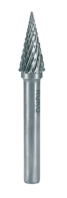 RUKO 116051 Wolframcarbid Conical/Cylindrical Eisenguss, Edelstahl, Stahl, Titanium alloys 1 Stück(e)