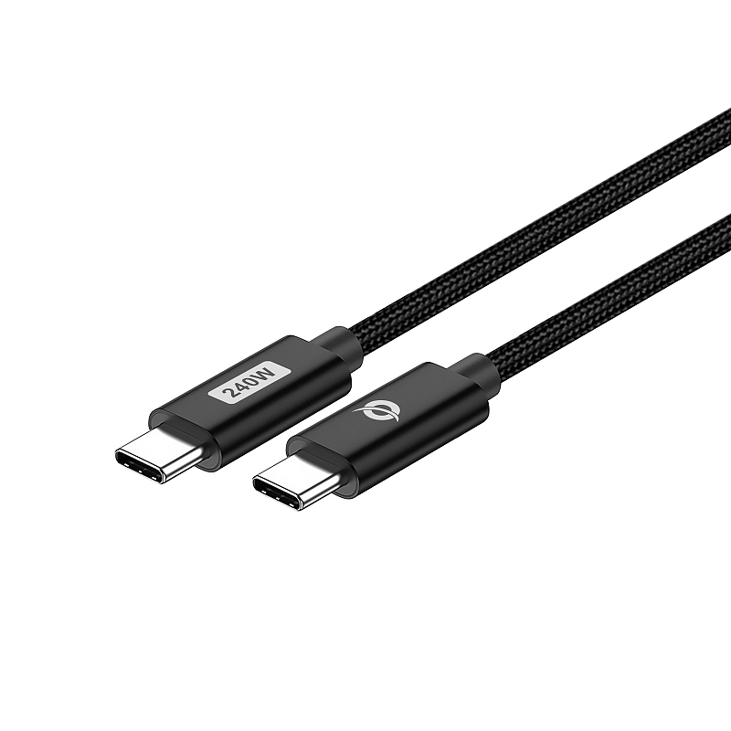 Conceptronic ETTA03B12 USB C-C PD 3.1 240W Schnellladekabel, 1,2m, 48V 5A, 480Mbps, E-Mark