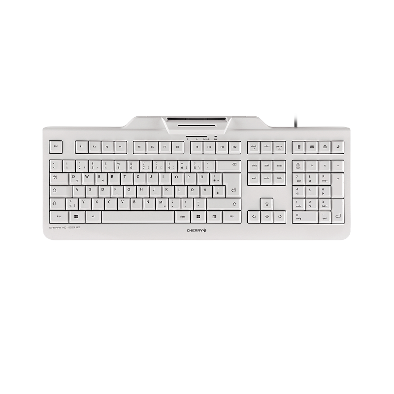 Contour Design KC 1000 SC Kabelgebundene Chipkarten Tastatur, Hell Grau, USB (QWERTZ - DE)