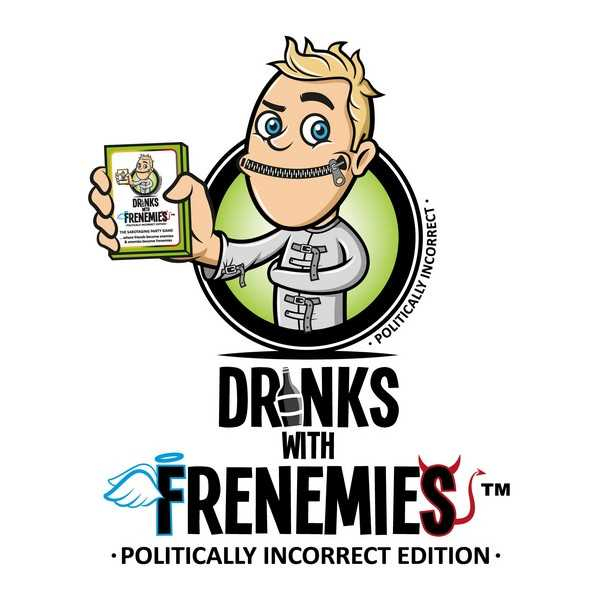 Asmodee Drinks with Frenemies: Politically Incorrect Edition This deck is all about having a good laugh. If you can’t make fun of yourself, let other people do it for you! This deck is NOT family friendly and includes 55 unique cards. Brettspiel