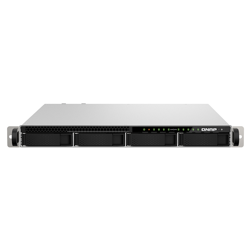 QNAP TS-h987XU-RP NAS Rack (1U) Intel Xeon E E-2334 16 GB DDR4 QuTS hero Schwarz, Silber